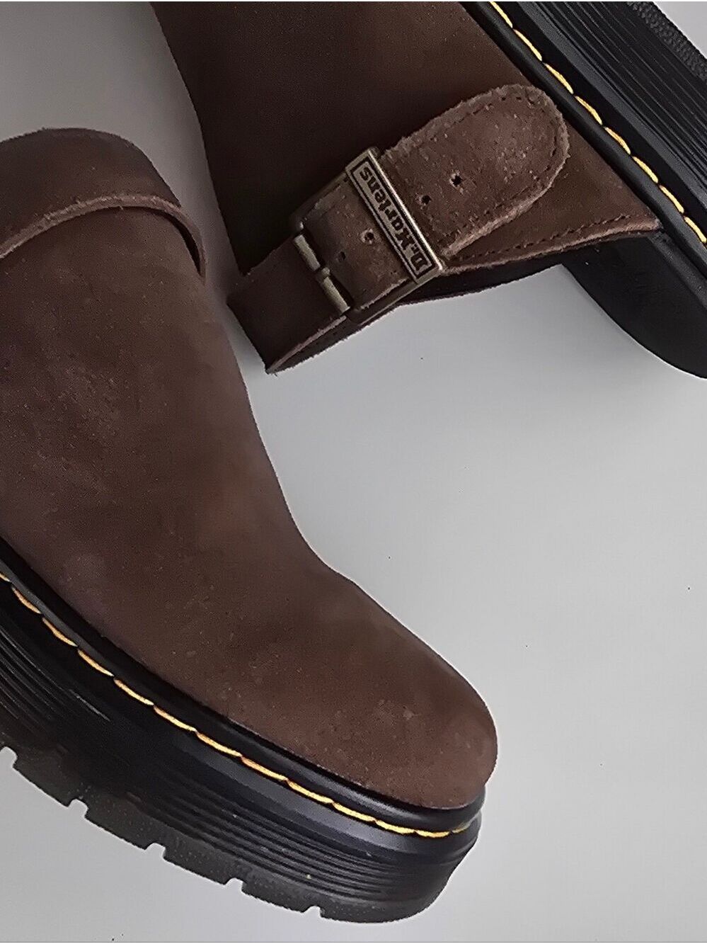 NWOT Dr. Martens Brookline Brown Suede Slingback Mules Clogs Women’s 9 Men’s 8 - Picture 10 of 17
